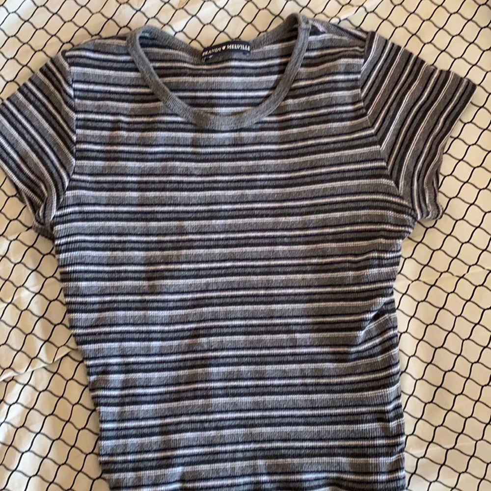 RARE brandy stripe top